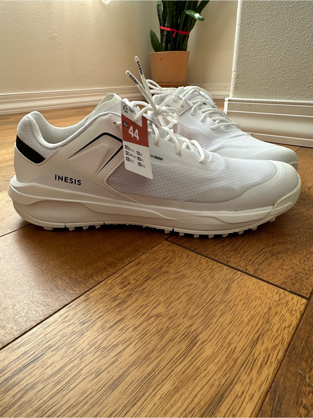 INESIS Men's Golf Shoes WW500 White EU 44 US 10.5 NWT